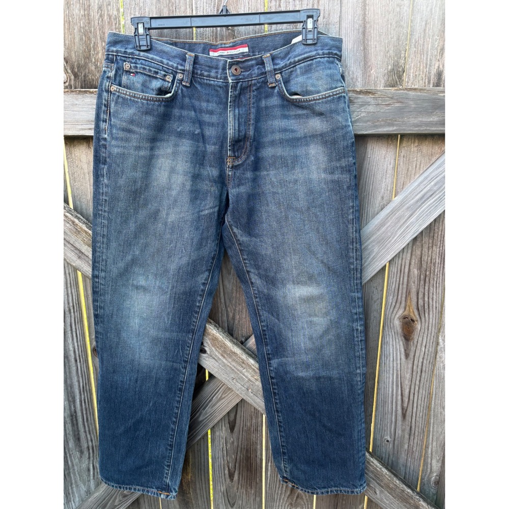 Tommy Hilfiger Mens Straight Leg Jeans Blue Medium Wash 34x30 C88 7870579